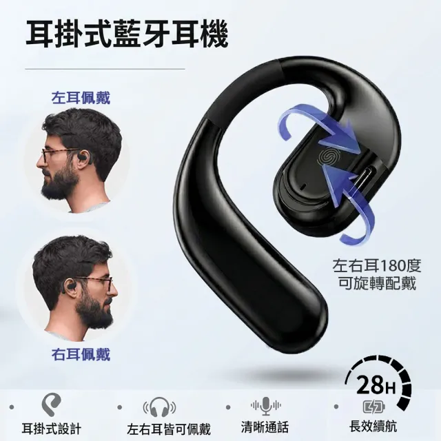 FITQ66 開放式單耳藍牙耳機 (左右耳通用/掛耳式/長待機)